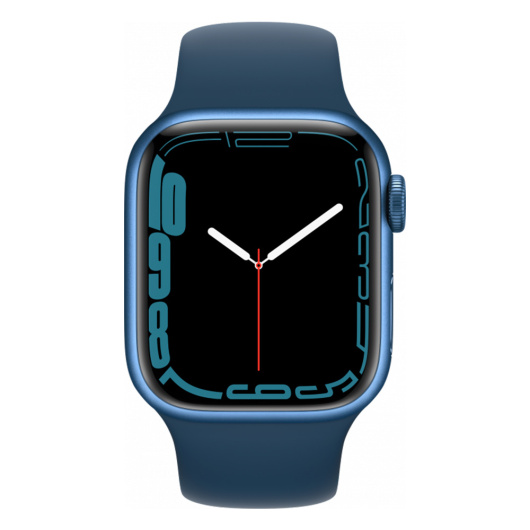 Умные часы Apple Watch Series 7 Cellular 45mm Aluminium with Sport Band, синий омут