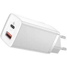 Сетевое зарядное устройство Baseus GaN2 Lite USB+TYPE-C, 65W белое