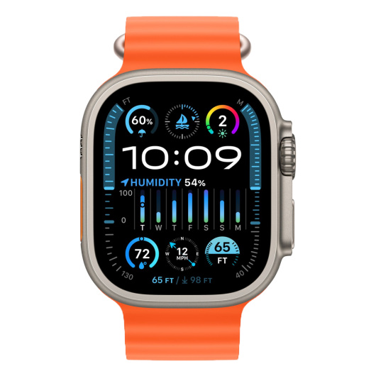 Умные часы Apple Watch Ultra 2 GPS+Cellular 49mm Titanium Case with Orange Ocean Band