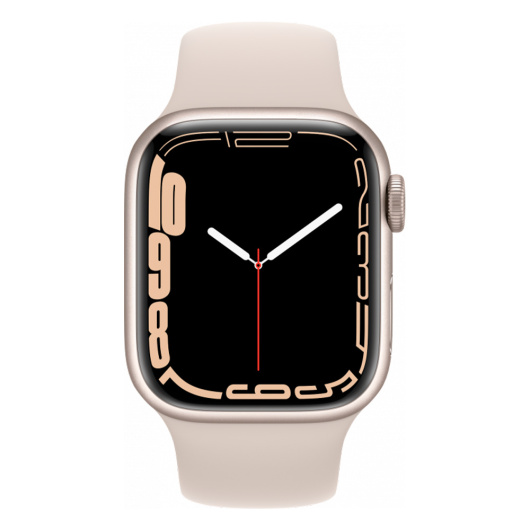 Умные часы Apple Watch Series 7 45mm Aluminium with Sport Band, сияющая звезда