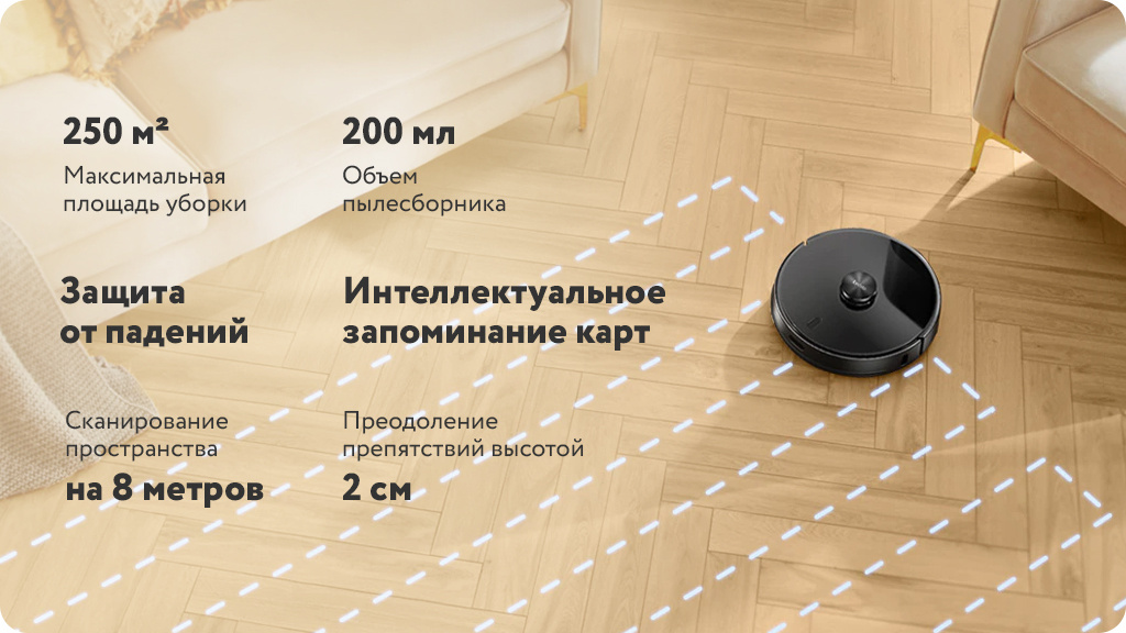 Робот-пылесос Xiaomi Lydsto R1 Robot Vacuum Cleaner белый