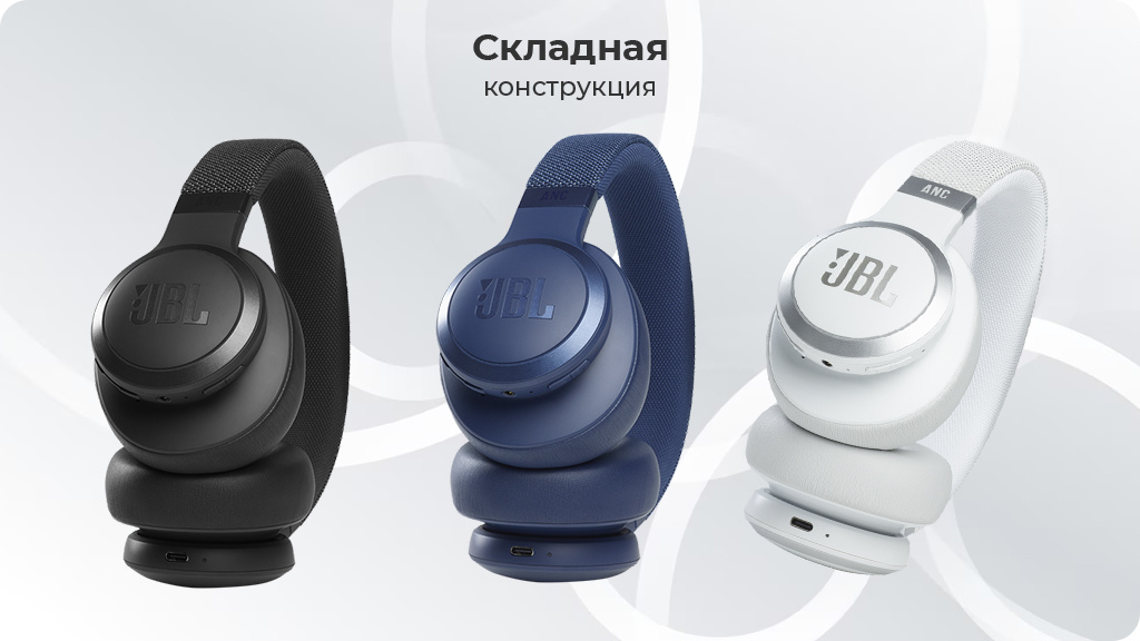 Беспроводные наушники JBL Live 660NC, белый